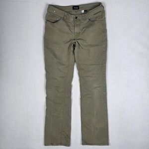 Marmot Slim Straight Pants Mens 32x 31 Green Distressed Paint Splatter Causal